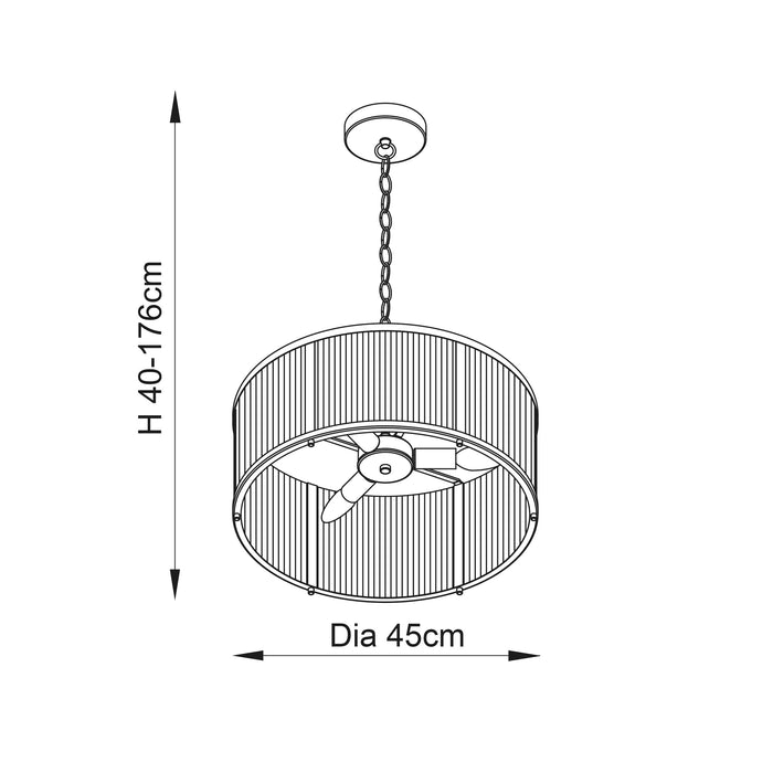 Endon 106282 Ridgeton 3lt Pendant Antique brass plate & clear ribbed glass 3 x 6W LED E14 (Required) - westbasedirect.com