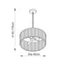 Endon 106282 Ridgeton 3lt Pendant Antique brass plate & clear ribbed glass 3 x 6W LED E14 (Required) - westbasedirect.com