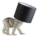 Endon 106788 Barack Bear 1lt Table Vintage silver paint & black fabric 10W LED E27 (Required) - westbasedirect.com