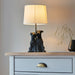 Endon 106794 Westie 1lt Table Matt black & natural linen 7W LED E14 (Required) - westbasedirect.com