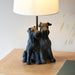 Endon 106794 Westie 1lt Table Matt black & natural linen 7W LED E14 (Required) - westbasedirect.com