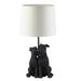 Endon 106794 Westie 1lt Table Matt black & natural linen 7W LED E14 (Required) - westbasedirect.com