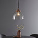 Endon 106895 Hansen Grand 1lt Pendant Aged copper plate & clear glass 10W LED E27 (Required) - westbasedirect.com