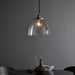 Endon 106896 Hansen Grand 1lt Pendant Brushed silver paint & clear glass 10W LED E27 (Required) - westbasedirect.com