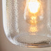 Endon 106923 Lyra 1lt Pendant Clear textured glass & antique brass plate 10W LED E27 (Required) - westbasedirect.com