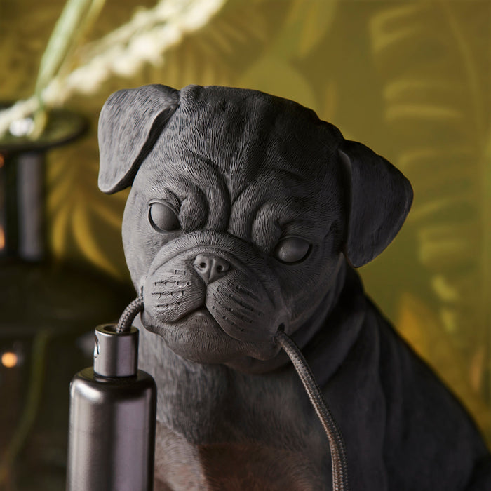 Endon 107325 Pug Puppy Table Matt black 7W LED E14 (Required)