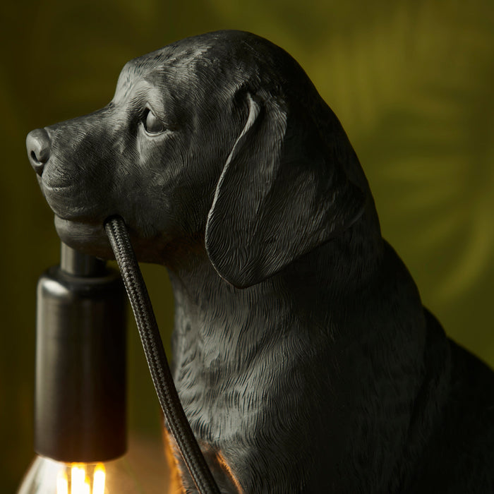 Endon 107365 Labrador Puppy Table Matt black 7W LED E14 (Required)