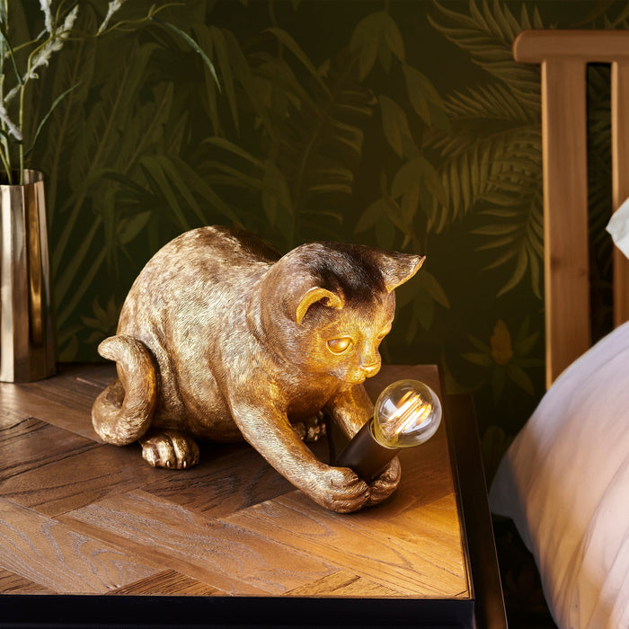 Endon 107389 Kitten Table Vintage gold paint & matt black 7W LED E14 (Required)
