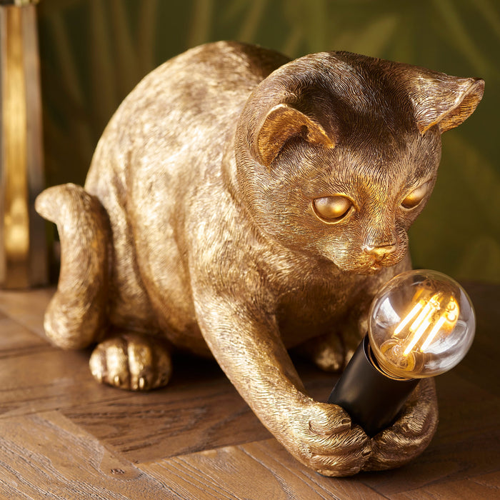 Endon 107389 Kitten Table Vintage gold paint & matt black 7W LED E14 (Required)