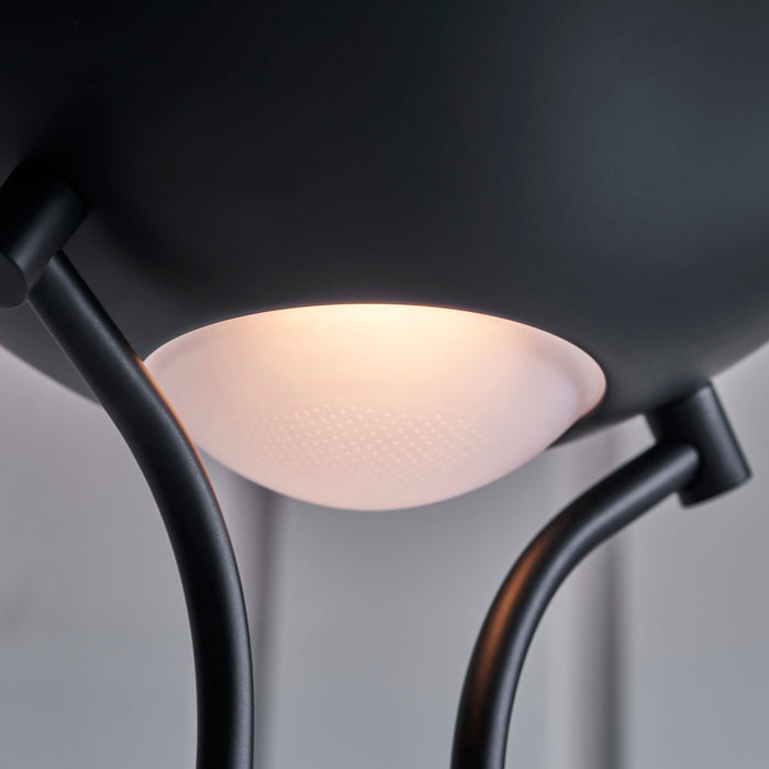Endon 107738 Rome Mother & child task floor Matt black & opal glass 230W R7s tungsten (117mm) & 33W G9 clear capsule (Required)