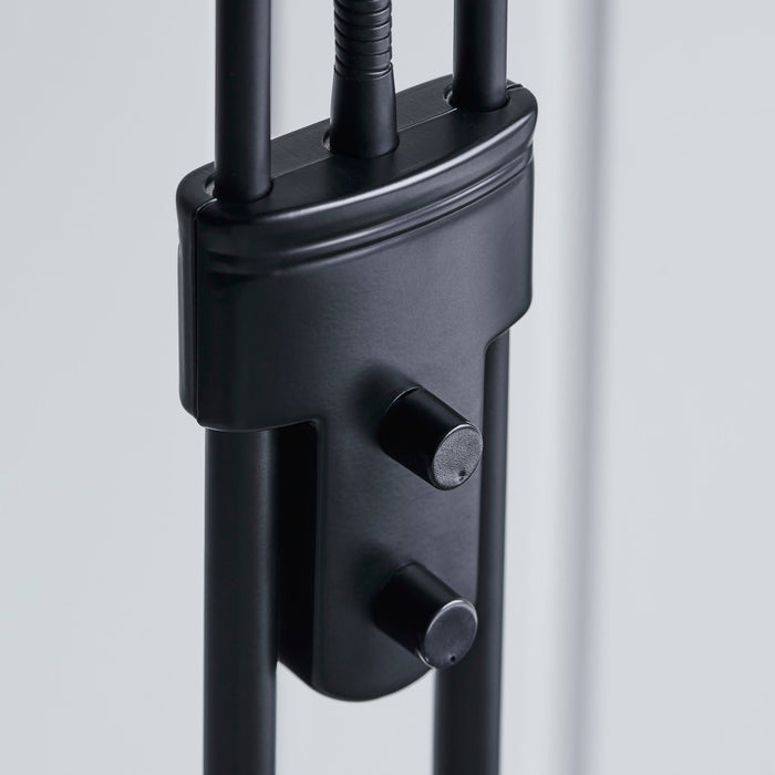 Endon 107738 Rome Mother & child task floor Matt black & opal glass 230W R7s tungsten (117mm) & 33W G9 clear capsule (Required)