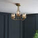 Endon 107801 Berenice 3lt Semi flush Antique brass plate & clear glass 3 x 6W LED E14 (Required) - westbasedirect.com