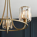 Endon 107801 Berenice 3lt Semi flush Antique brass plate & clear glass 3 x 6W LED E14 (Required) - westbasedirect.com