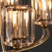 Endon 107802 Berenice 5lt Pendant Antique brass plate & clear glass 5 x 6W LED E14 (Required) - westbasedirect.com