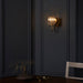 Endon 107803 Berenice 1lt Wall Antique brass plate & clear glass 6W LED E14 (Required) - westbasedirect.com