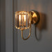 Endon 107803 Berenice 1lt Wall Antique brass plate & clear glass 6W LED E14 (Required) - westbasedirect.com