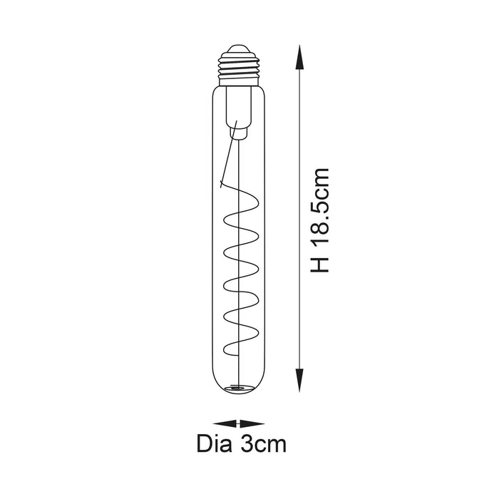 Endon 107971 Spiral Tubular 1lt Accessory Clear glass 4W LED E27 Warm White - westbasedirect.com