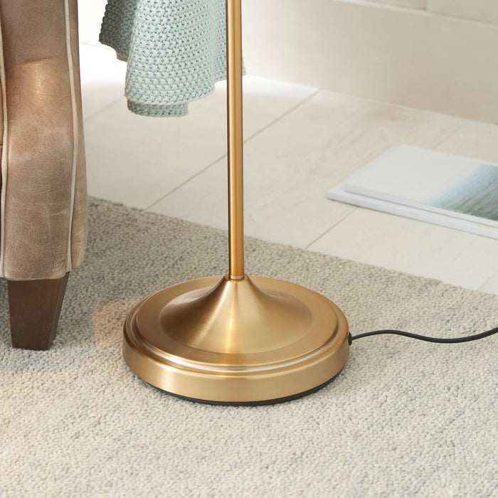 Endon 108126 Classic Flexi Reader Floor Brushed aged brass plate 7W LED GU10 (Required)