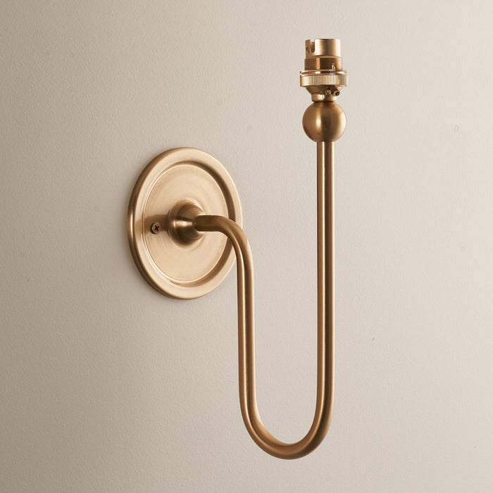 Endon 108208 Santiago Wall Fitting Brushed aged brass plate 7W LED B22 (Required)