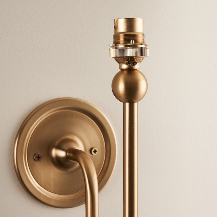 Endon 108208 Santiago Wall Fitting Brushed aged brass plate 7W LED B22 (Required)
