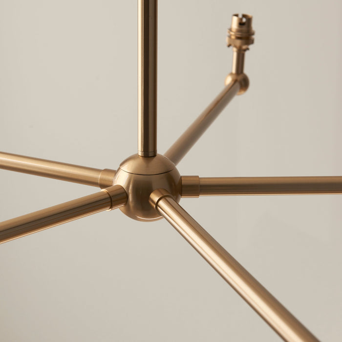 Endon 108212 Santiago 5lt Pendant Fitting Brushed aged brass plate 5 x 7W LED B22 (Required)
