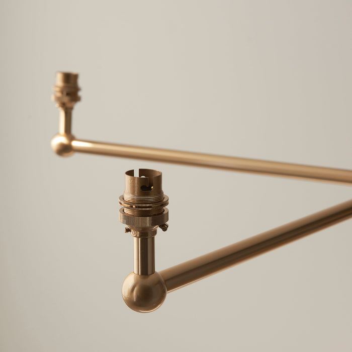 Endon 108212 Santiago 5lt Pendant Fitting Brushed aged brass plate 5 x 7W LED B22 (Required)