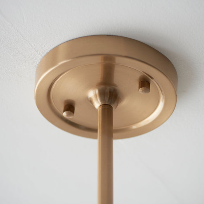 Endon 108212 Santiago 5lt Pendant Fitting Brushed aged brass plate 5 x 7W LED B22 (Required)