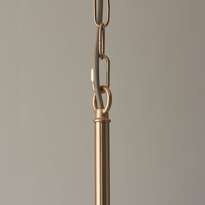 Endon 108212 Santiago 5lt Pendant Fitting Brushed aged brass plate 5 x 7W LED B22 (Required)
