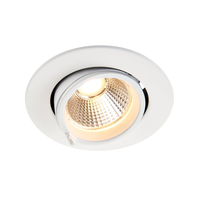 Saxby 108289 Axial CCT 15W Round 15W Matt white paint & clear pc 15W LED module (COB) CCT