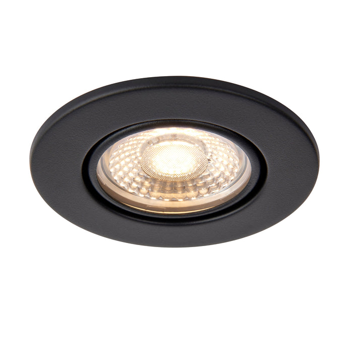 Saxby 108295 ShieldECO 500 CCT Tilt 5W Matt black paint & clear acrylic 5W LED module (SMD 2835  CCT) CCT - westbasedirect.com