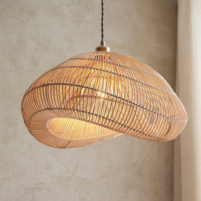 Endon 109203 Misra Pendant Shade Natural rattan 10W LED E27 or B22 (Required)