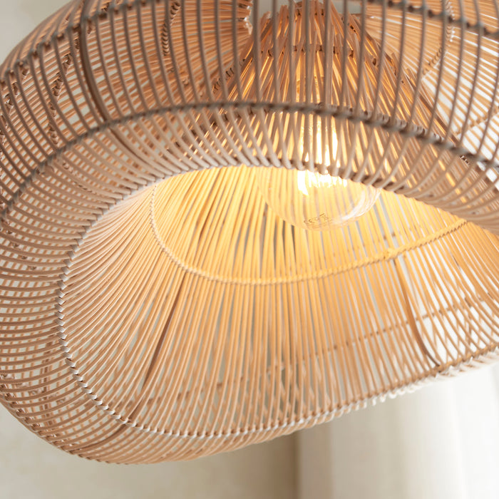 Endon 109203 Misra Pendant Shade Natural rattan 10W LED E27 or B22 (Required)