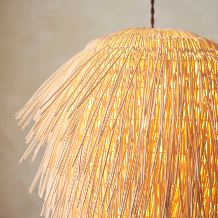 Endon 109204 Pushpa Pendant Shade Natural rattan 10W LED E27 or B22 (Required)