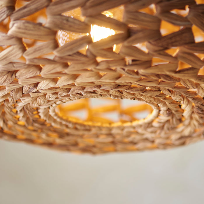 Endon 109207 Toca Pendant Shade Natural water hyacinth 10W LED E27 or B22 (Required)