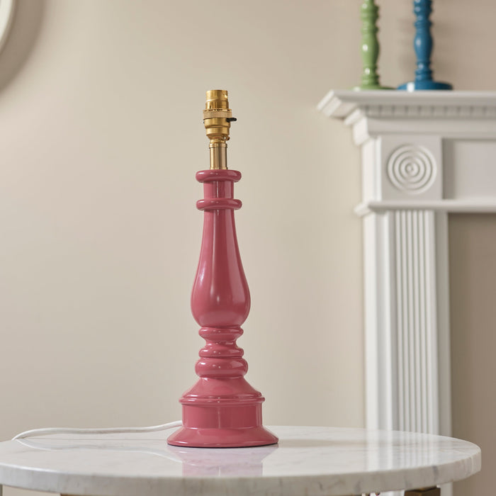 Endon 109964 Myrtle Table Base Pink clay & warm brass plate 10W LED B22 (Required)