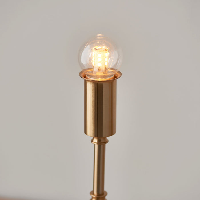 Endon 110458 Burley Rechargeable Table Base Brushed aged brass plate 1.5W LED (SMD 2835) Warm White