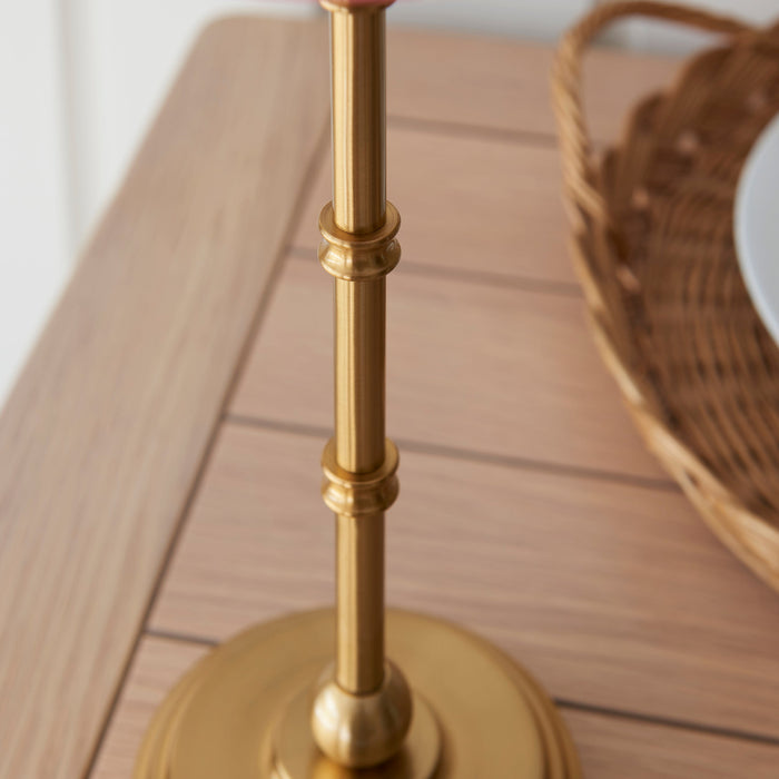 Endon 110458 Burley Rechargeable Table Base Brushed aged brass plate 1.5W LED (SMD 2835) Warm White