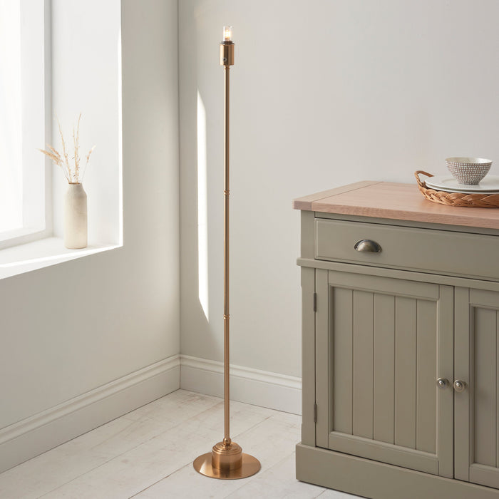 Endon 110460 Burley Rechargeable Floor Base Brushed aged brass plate 1.5W LED (SMD 2835) Warm White