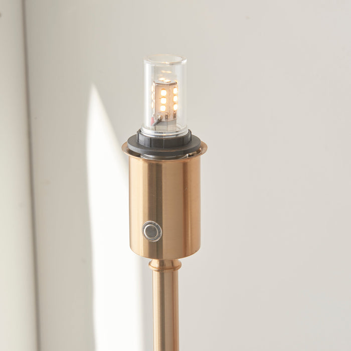 Endon 110460 Burley Rechargeable Floor Base Brushed aged brass plate 1.5W LED (SMD 2835) Warm White