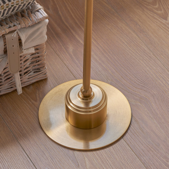 Endon 110460 Burley Rechargeable Floor Base Brushed aged brass plate 1.5W LED (SMD 2835) Warm White