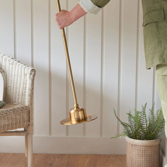 Endon 110460 Burley Rechargeable Floor Base Brushed aged brass plate 1.5W LED (SMD 2835) Warm White