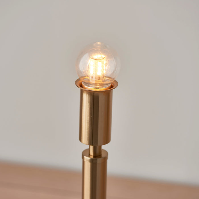 Endon 110461 Upton Rechargeable Table Base Brushed aged brass plate 1.5W LED (SMD 2835) Warm White