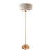 Endon 110724 Highclere 3lt Floor Vintage brass & natural linen 3 x 6W LED E14 (Required) - westbasedirect.com