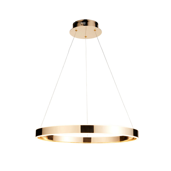 Endon 110957 Gen Ring pendant French gold finish & frosted acrylic 42W LED tape module (SMD 2835) Warm White