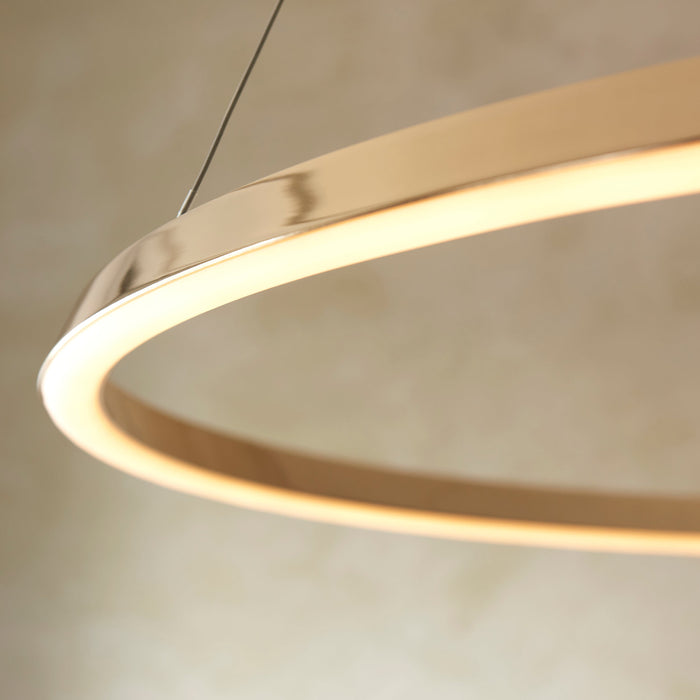Endon 110958 Staten Pendant French gold finish & white silicone 43.5W LED tape module (SMD 2835) Warm White