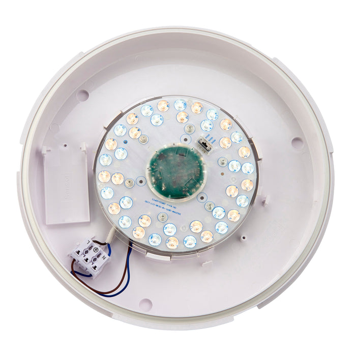 Saxby 110965 Core CCT standard IP65 15W Gloss white & opal pc 15W LED module (SMD 2835  CCT) CCT