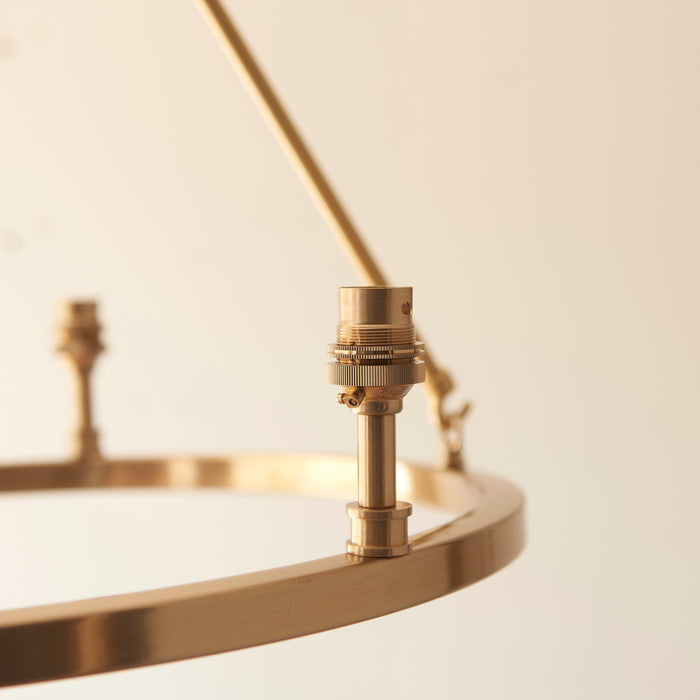 Endon 111203 Chester 3lt Pendant Fitting Brushed aged brass plate 3 x 7W LED B22 (Required)