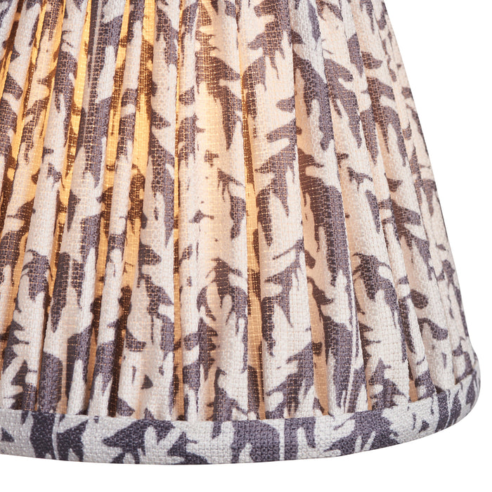 Endon 111294 Leaf 16cm Tapered Shade Pearl grey fabric 7W LED E14 or B22 (Required)