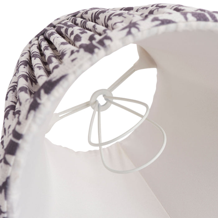 Endon 111294 Leaf 16cm Tapered Shade Pearl grey fabric 7W LED E14 or B22 (Required)