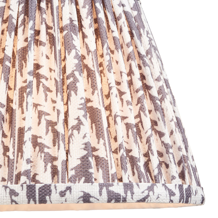 Endon 111295 Leaf 20cm Tapered Shade Pearl grey fabric 7W LED E14 or B22 (Required)